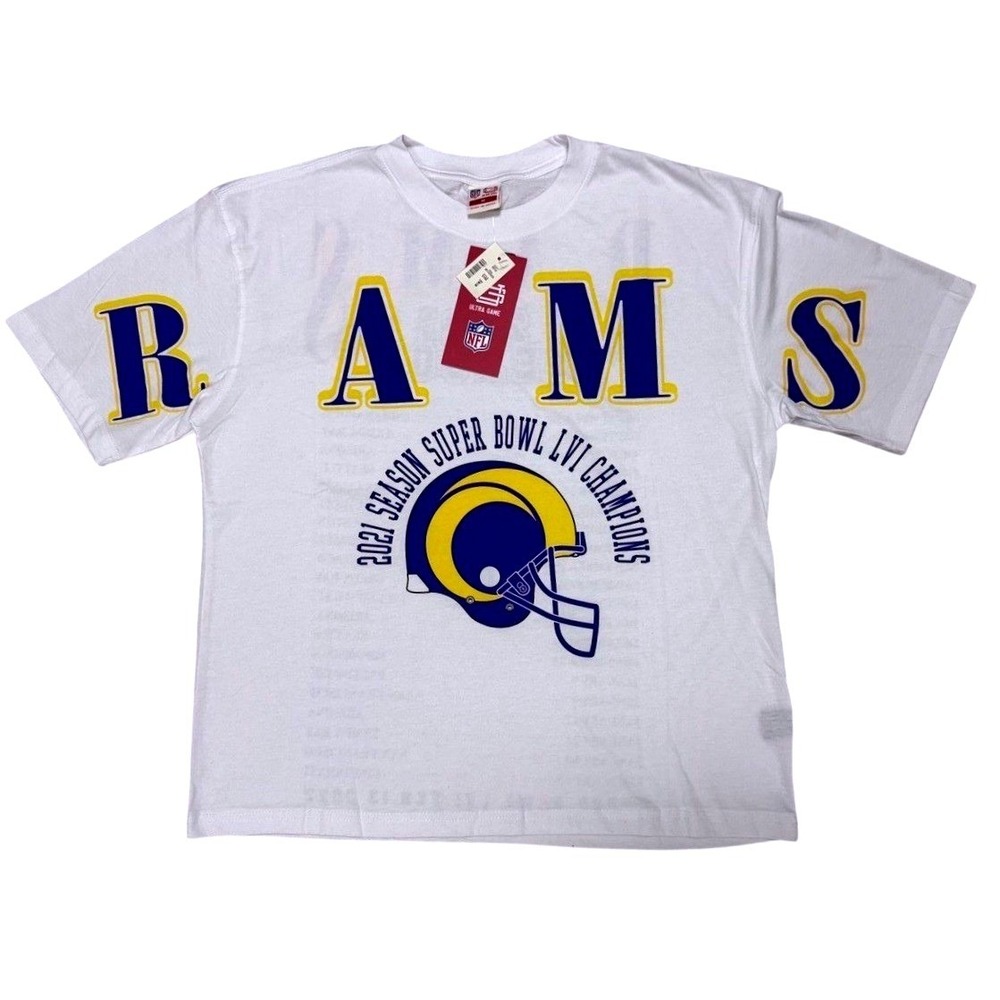 Los‎ Angeles Rams Super Bowl LVI 2021 Champions Ultra Game T-Shirt Womens Medium
